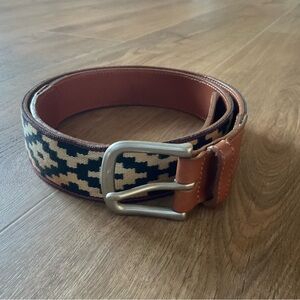 Brown and Tan Patterned Men's Belt